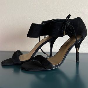 Colin Stuart suede corset heels, 6.5